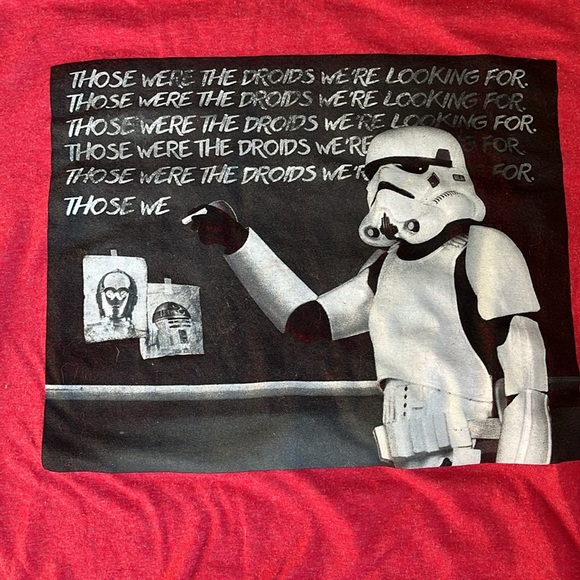Star Wars Storm Trooper Comedy Tshirt, Heathered Red size medium - Picture 2 of 5